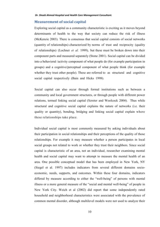 Affect of Social Capital on Mental Health Outcomes | PDF