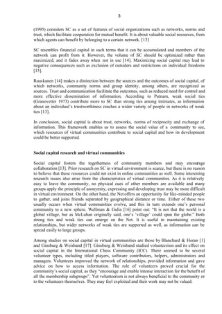 Social capital and virtual communities | PDF