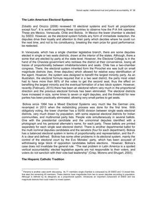 Social capital, institutional trust and political accountability, N° 28
The Latin American Electoral Systems
Zobatto and O...
