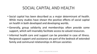 Social capital and health | PPTX