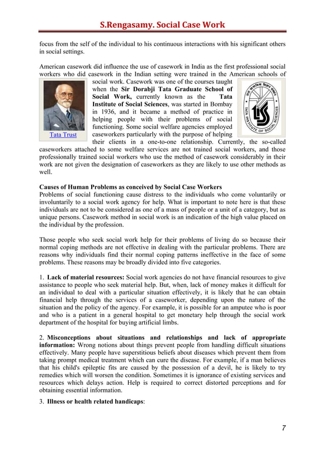 Social Case Work | PDF