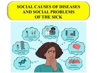 SOCIAL CAUSES OF DISEASES
AND SOCIAL PROBLEMS
OF THE SICK
 