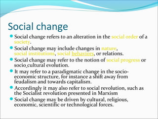 Social change | PPT
