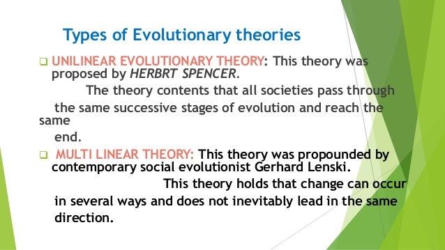 types of evolutionary theory of social change