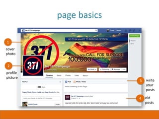 page basics
cover
photo
1
profile
picture
2
write
your
posts
3
old
posts
4
 
