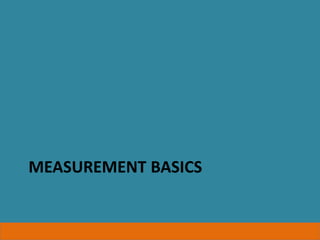 MEASUREMENT BASICS
 