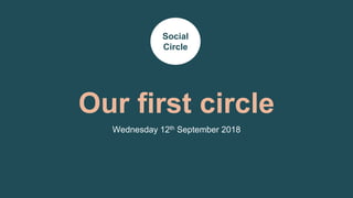 Our first circle
Wednesday 12th September 2018
Social
Circle
 