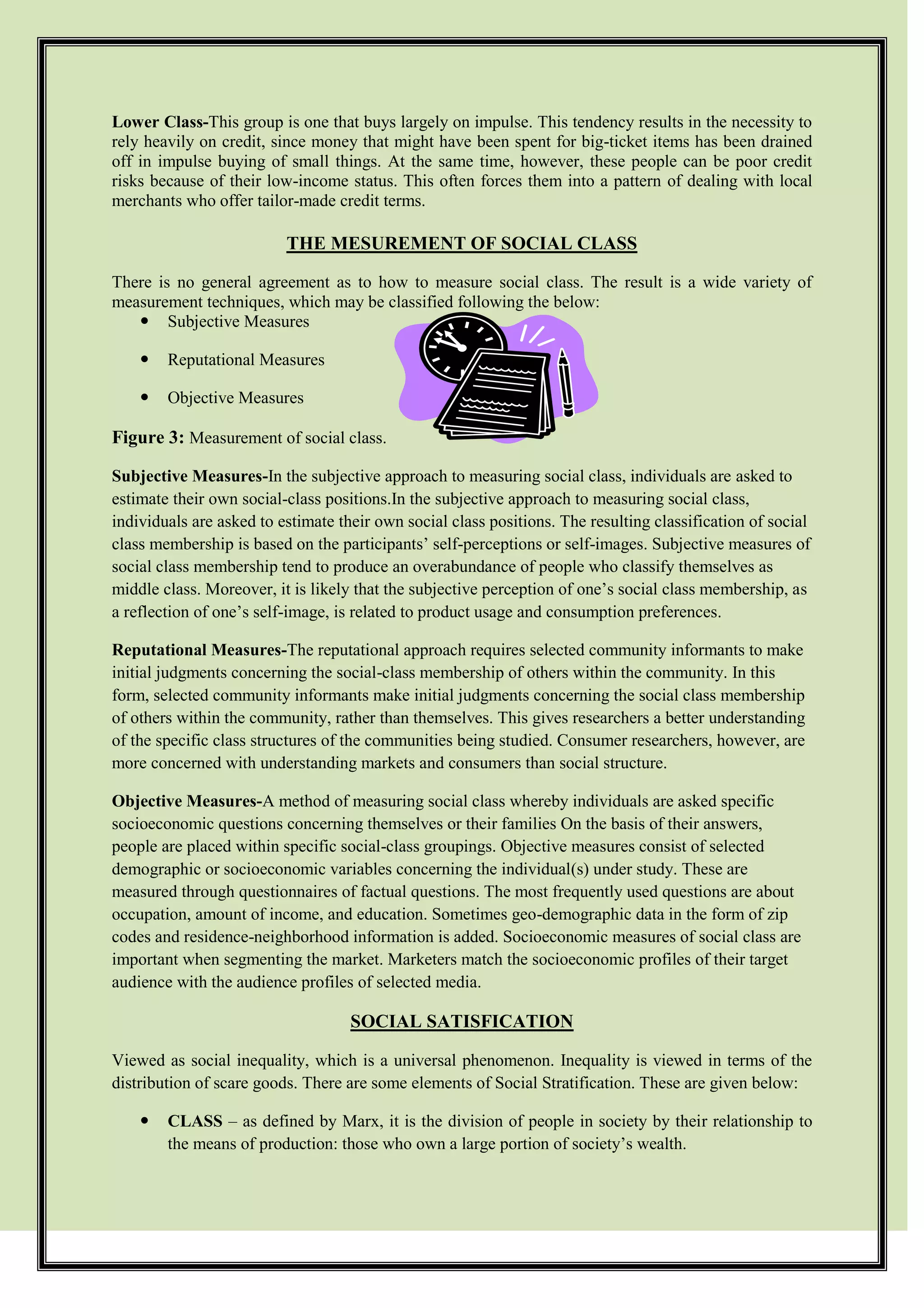 Social class and consumer behavior | DOCX