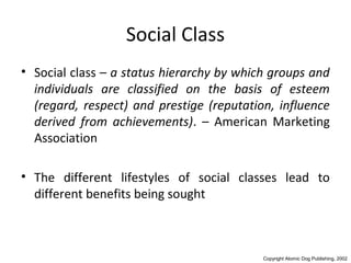 Social Class and Reference Group Influences | PPT