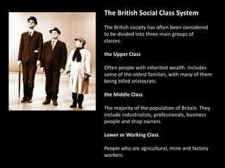 Social class october 2014 - British Civ 1st year | PPTX