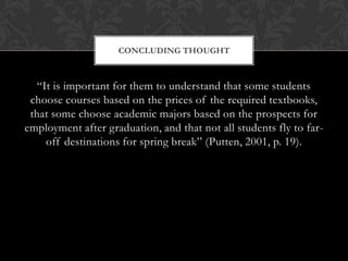 Many low-income students work full-time to finance their education. There is a constant struggle to balance attention to schoolwork with their jobs, and oftentimes social outings are not an option. Some students cannot afford books, let alone go shopping or dining out with friends.
