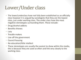 Social class representation | PPTX