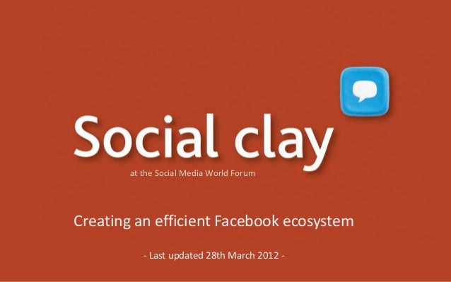 Creating an efficient Facebook ecosystem
- Last updated 28th March 2012 -
at the Social Media World Forum
 
