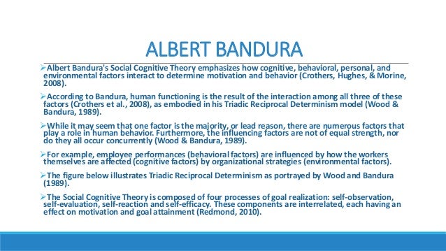 The Theory Of Albert Banduras Social Cognitive Theory