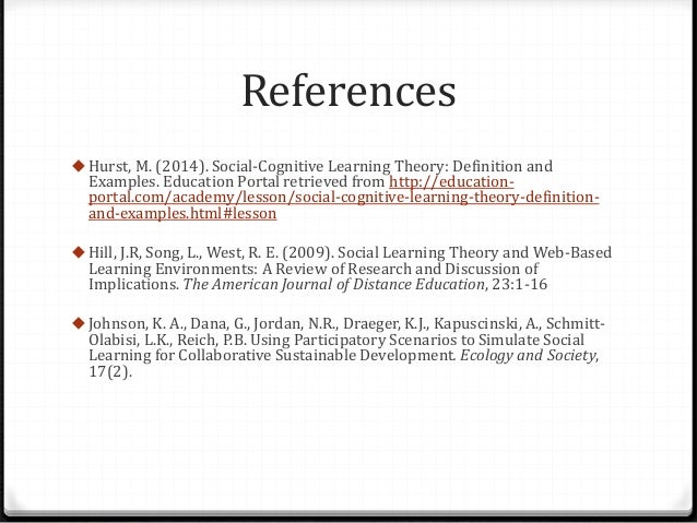 social cognitive theory social learning theory definition