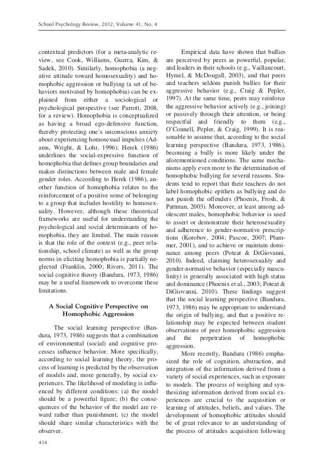 Social cognitive theory journal article