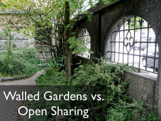 Walled Gardens vs.
 Open Sharing
 