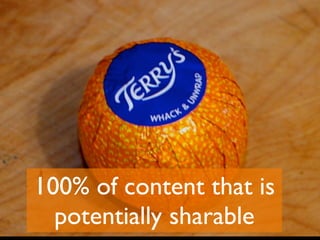 100% of content that is
  potentially sharable
 