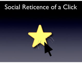 Social Reticence of a Click
 