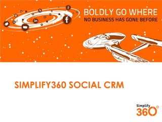 SIMPLIFY360 SOCIAL CRM

 