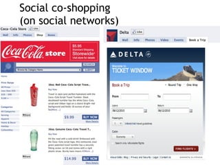 Social co-shopping (on social networks) 