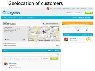 Geolocation of customers 