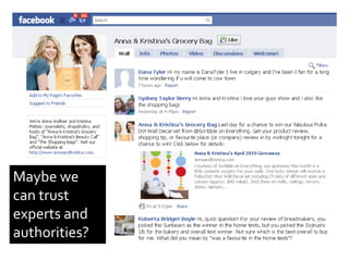 Maybe we
can trust
experts and
authorities?
 