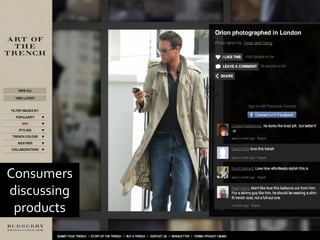 Consumers
discussing
products
 