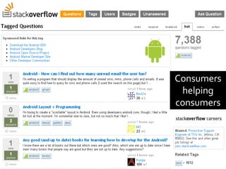 Consumers
helping
consumers
 