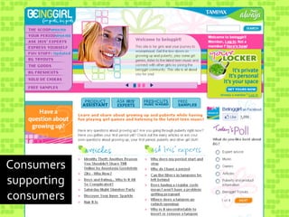 Consumers
supporting
consumers
 