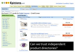 Can we trust independent
product directories?
 