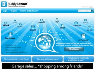 Garage sales… “shopping among friends”
 