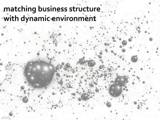 matching business structure
with dynamic environment
jared
 