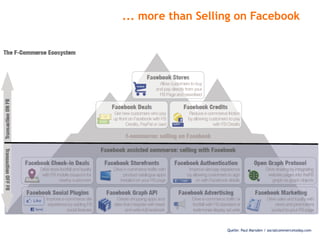 ... more than Selling on Facebook




                   Quelle: Paul Marsden / socialcommercetoday.com
 