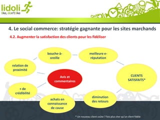 4. Le social commerce: stratégie gagnante pour les sites marchands<br />4.2. Augmenter la satisfaction des clients pour le...