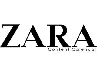 C o n t e n t C a l e n d a r
 