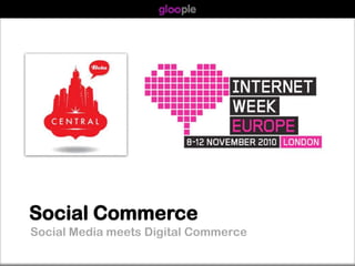 Social Commerce
Social Media meets Digital Commerce
 
