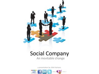 Social	
  Company	
  
   An	
  inevitable	
  change	
  

   a	
  presenta6on	
  by:	
  Widi	
  Hartono	
  

                              :	
  widihart	
       :	
  w1d1_h	
  
 