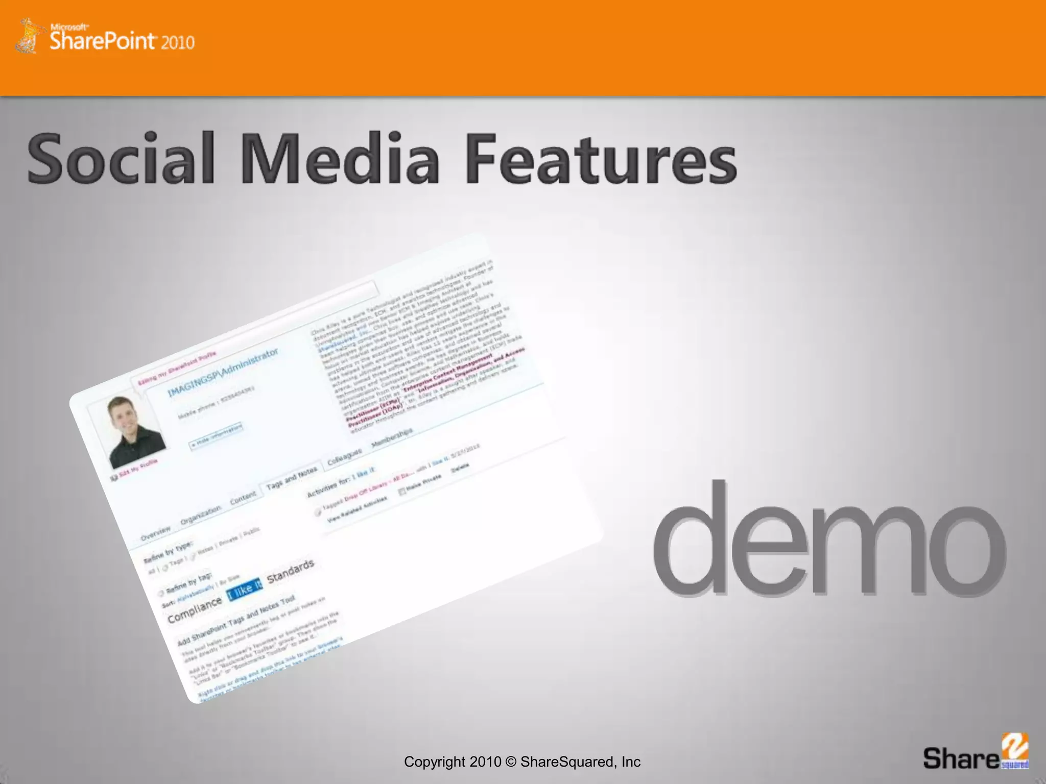 Social Media Features