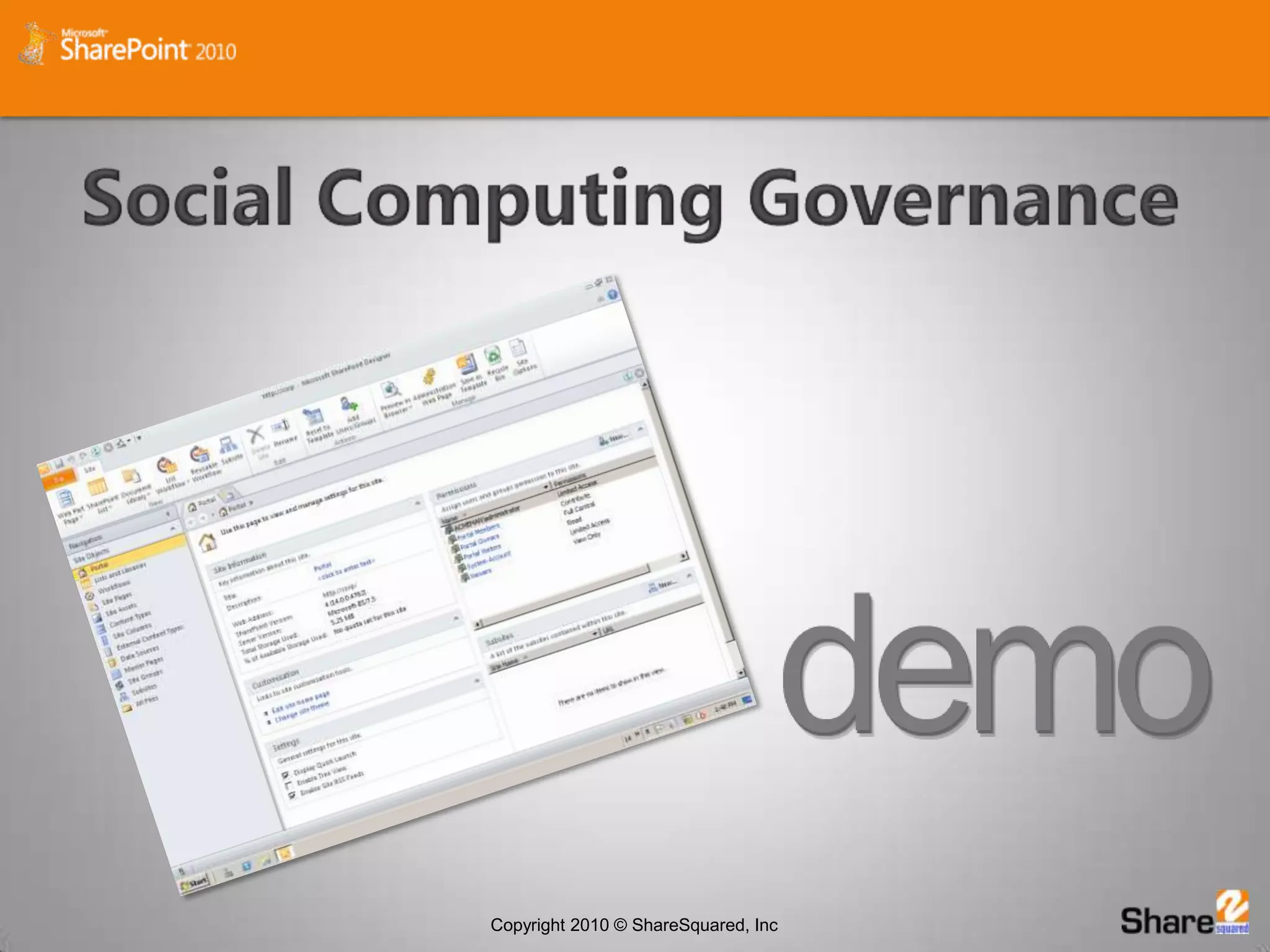 Social Computing Governance