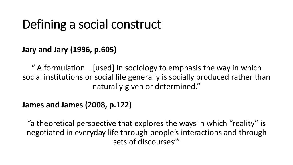 Social constructs