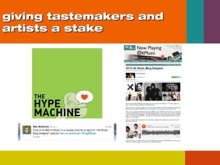 giving tastemakers and
artists a stake

 