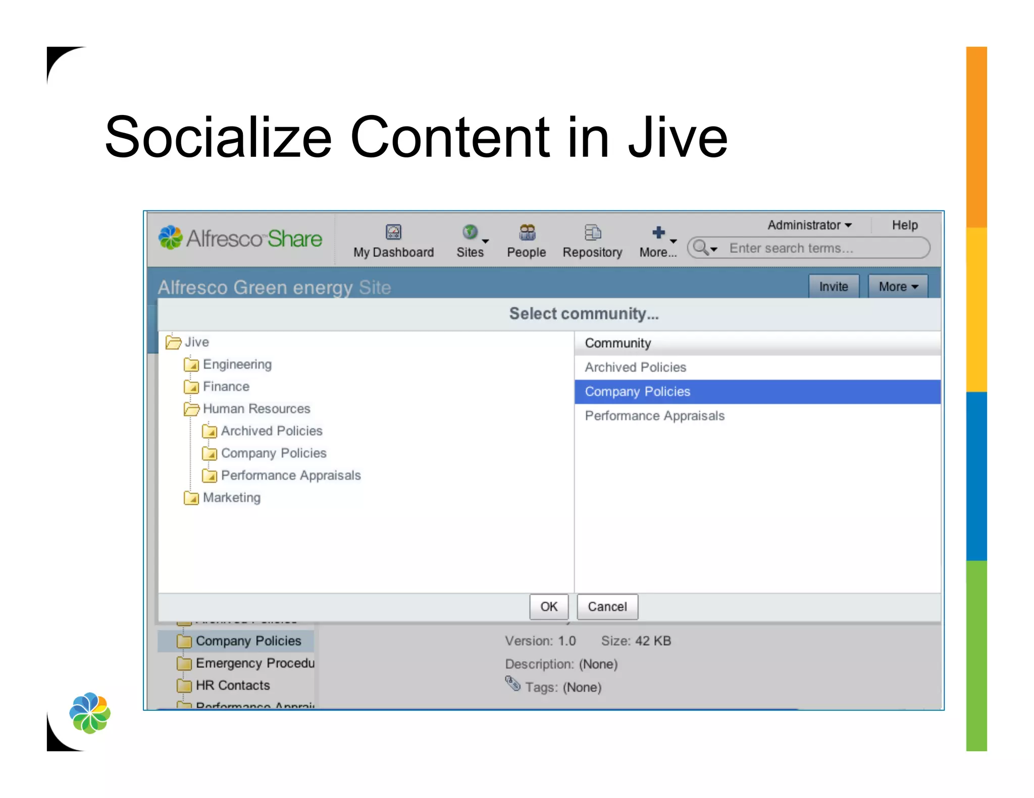 Socialize Content in Jive
 
