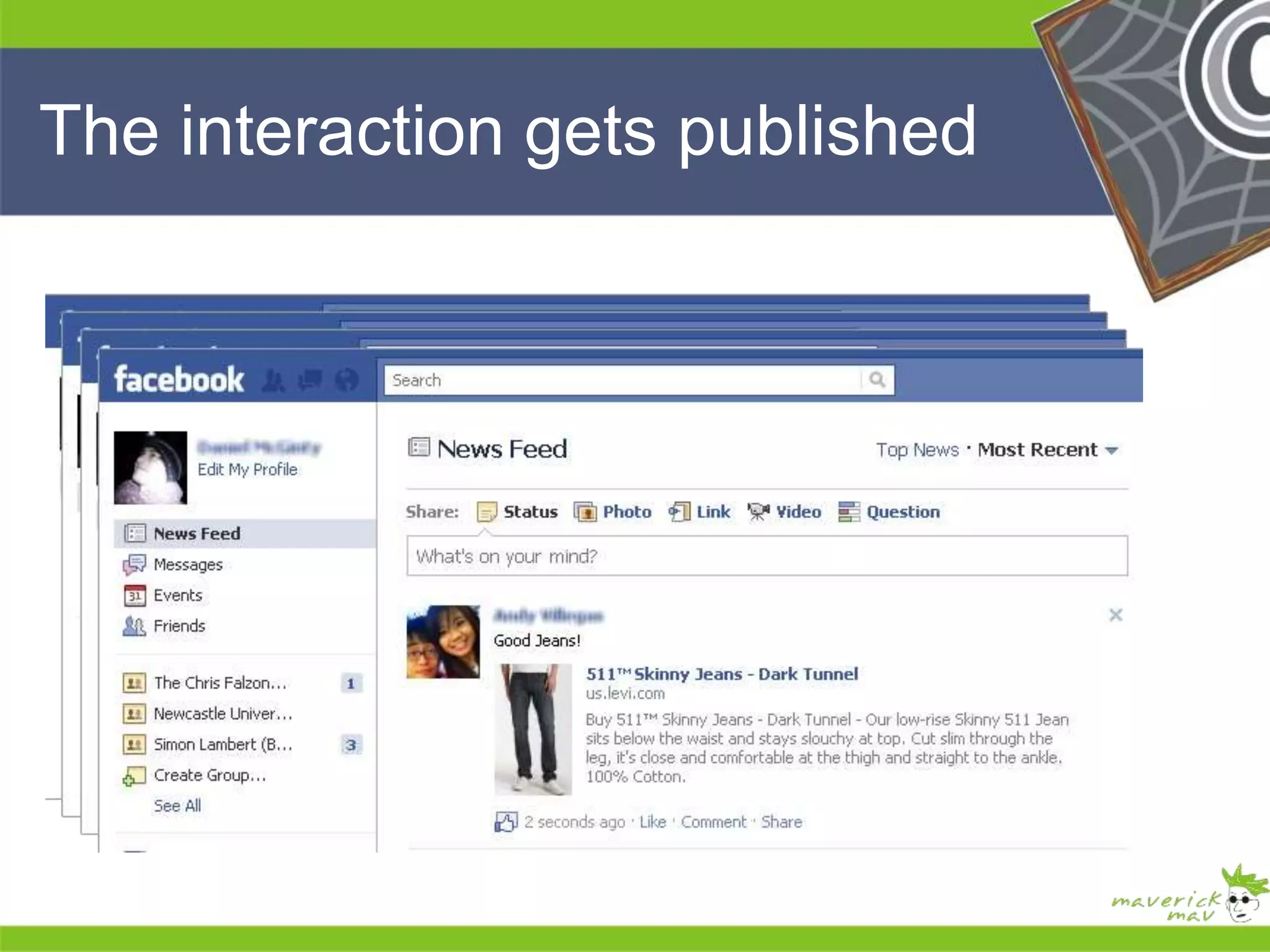 The interaction gets published 
He 
He 
he 
He 
He 
he 
 