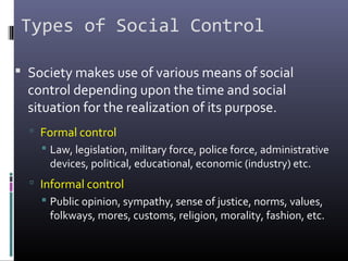 informal social control examples