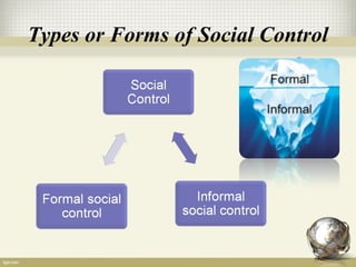 Types or Forms of Social Control
 