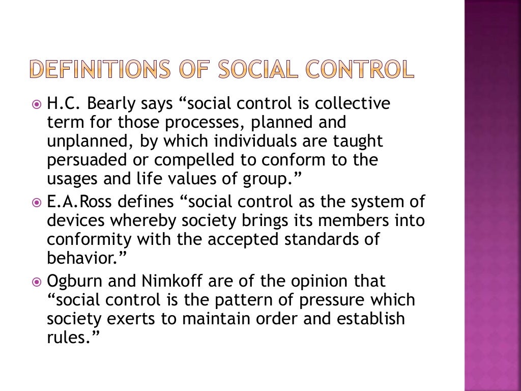 Social control
