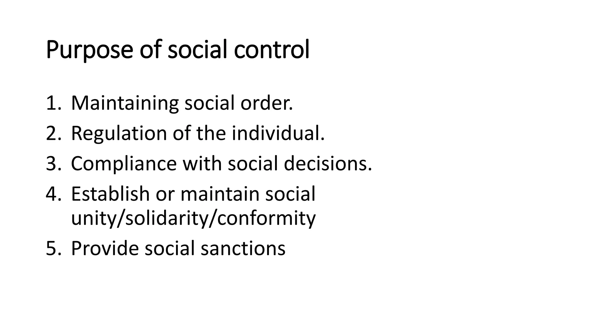 Social control | PPTX