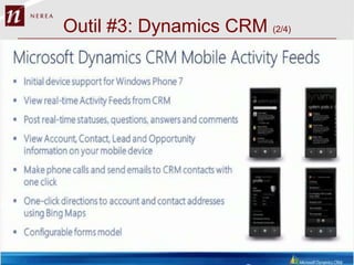 Outil #3: Dynamics CRM (2/4)
 