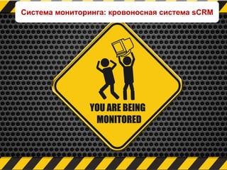 Система мониторинга: кровоносная система sCRM
 